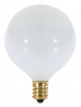 Satco Products Inc. S3236 - 15 Watt G16 1/2 Incandescent; Gloss White; 1500 Average rated hours; 94 Lumens; Candelabra base; 120