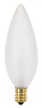 Satco Products Inc. S3287 - 60 Watt B10 Incandescent; Frost; 1500 Average rated hours; 672 Lumens; Candelabra base; 120 Volt