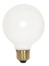 Satco Products Inc. S3443 - 100 Watt G25 Incandescent; Gloss White; 3000 Average rated hours; 1250 Lumens; Medium base; 120 Volt