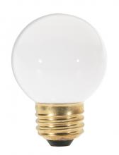Satco Products Inc. S3843 - 60 Watt G16 1/2 Incandescent; Gloss White; 1500 Average rated hours; 550 Lumens; Medium base; 120