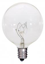 Satco Products Inc. S4473 - 60 Watt G16 1/2 Incandescent; Clear; 2500 Average rated hours; 720 Lumens; Candelabra base; 120 Volt