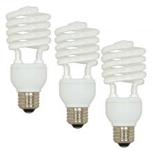 Satco Products Inc. S5544 - 23 Watt; Mini Spiral Compact Fluorescent; 2700K; 82 CRI; Medium base; 120 Volt; 3-pack