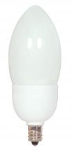 Satco Products Inc. S7327 - 7 Watt; B11 Compact Fluorescent; 2700K; 82 CRI; Candelabra base; 120 Volt