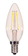 Satco Products Inc. S9820 - Discontinued - 2 Watt C11 LED; Clear; Candelabra base; 2700K; 190 Lumens; 120 Volt