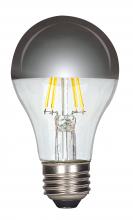 Satco Products Inc. S9826 - 6.5 Watt A19 LED; Silver crown; Medium base; 2700K; 650 Lumens; 120 Volt