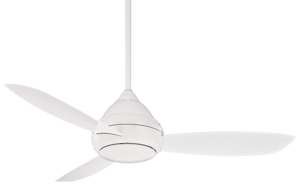 One Light White Outdoor Fan