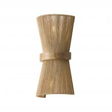 Capital 652821MA - 2-Light Sconce in Matte Brass with Mango Wood and Handwrapped Natural Jute Rope String