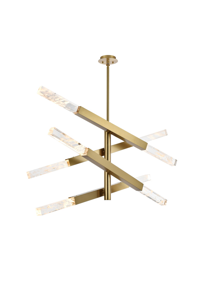Ari 4-Bar Pendant in Satin Gold