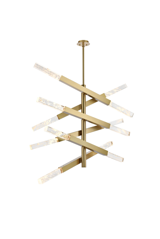 Ari 6-Bar Pendant in Satin Gold