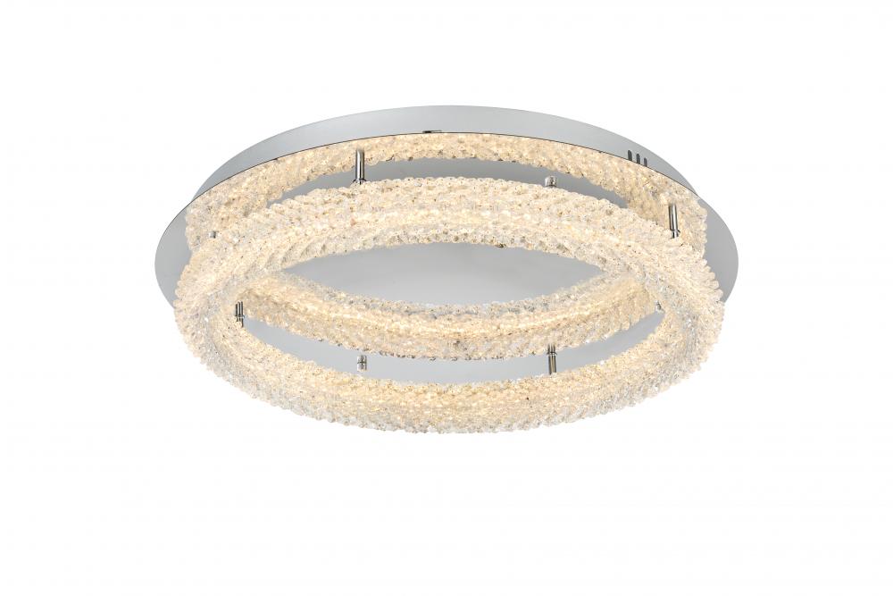 Bowen 26 Inch Adjustable LED Flush Mount in Chrome