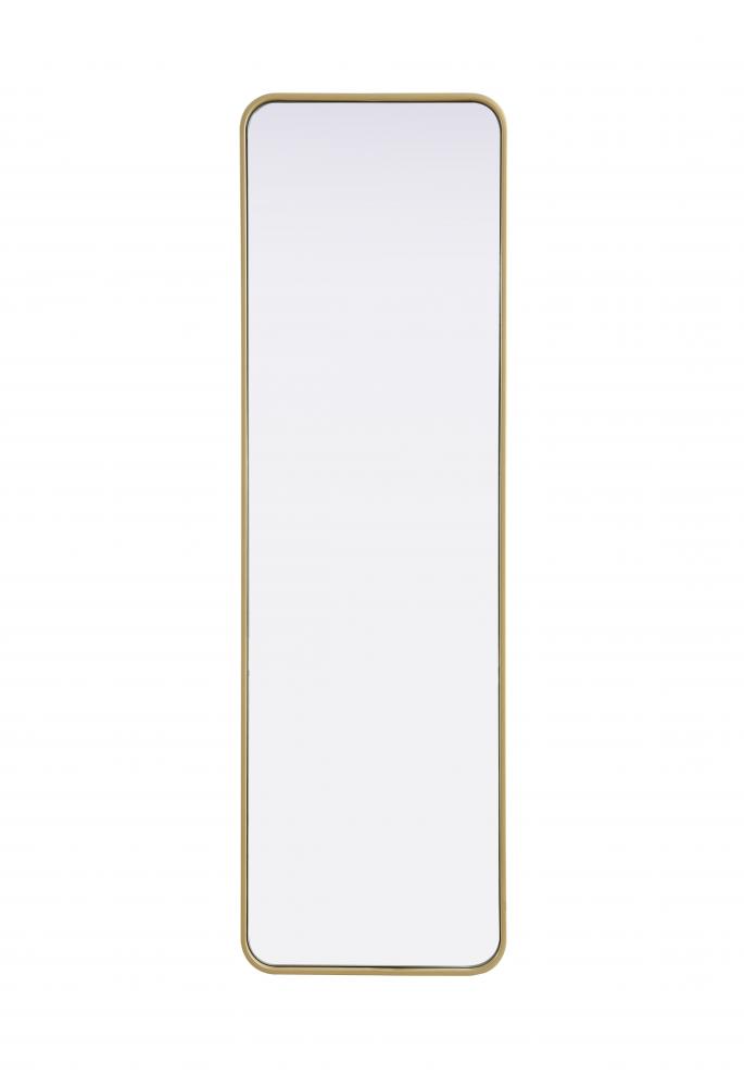 Contour Metal Rectangle Mirror 18x60 in Brass