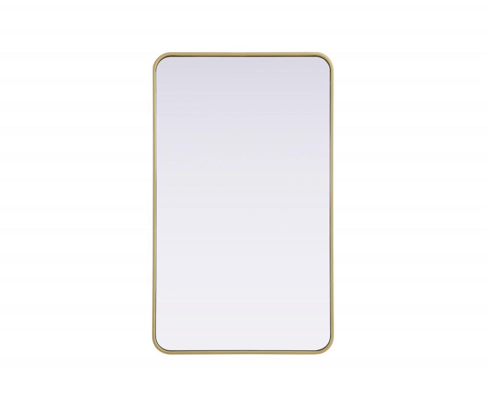 Contour Metal Rectangle Mirror 24x40 in Brass