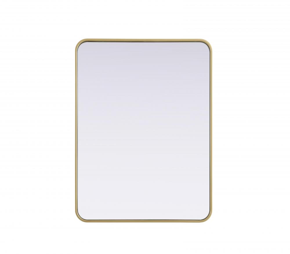 Contour Metal Rectangle Mirror 27x36 in Brass
