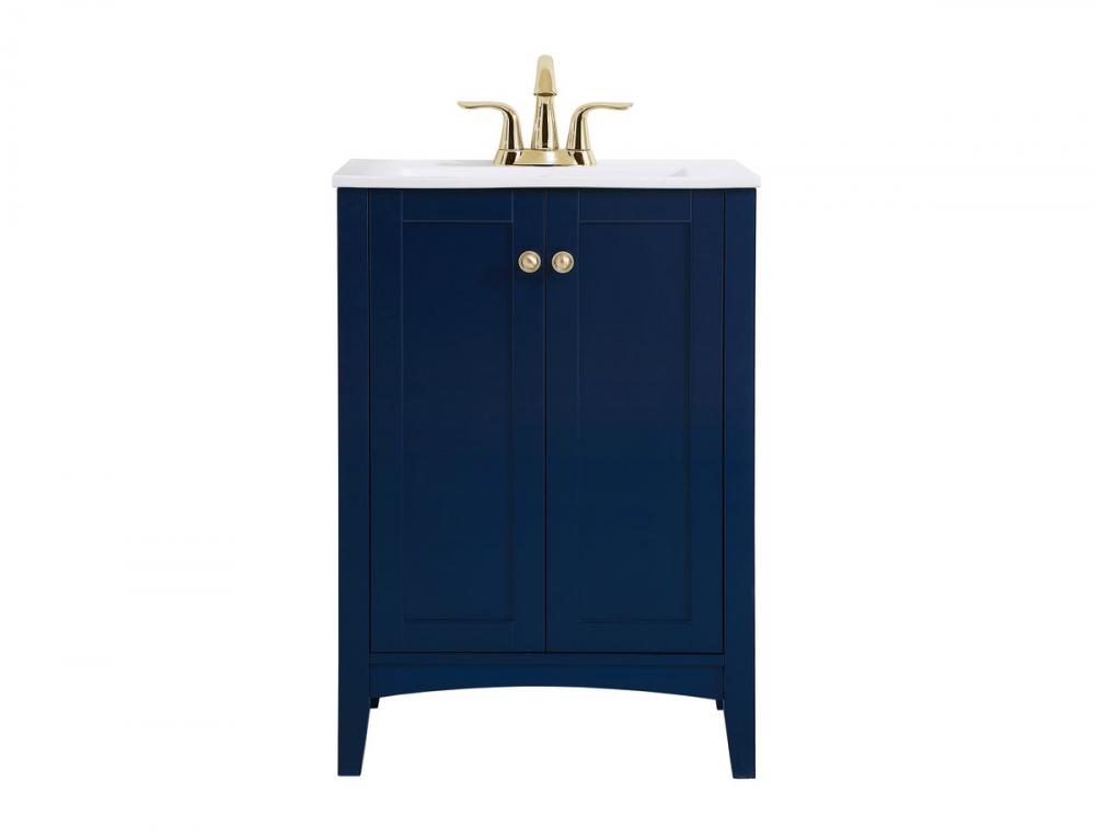 24 inch bathroom vanity in Blue