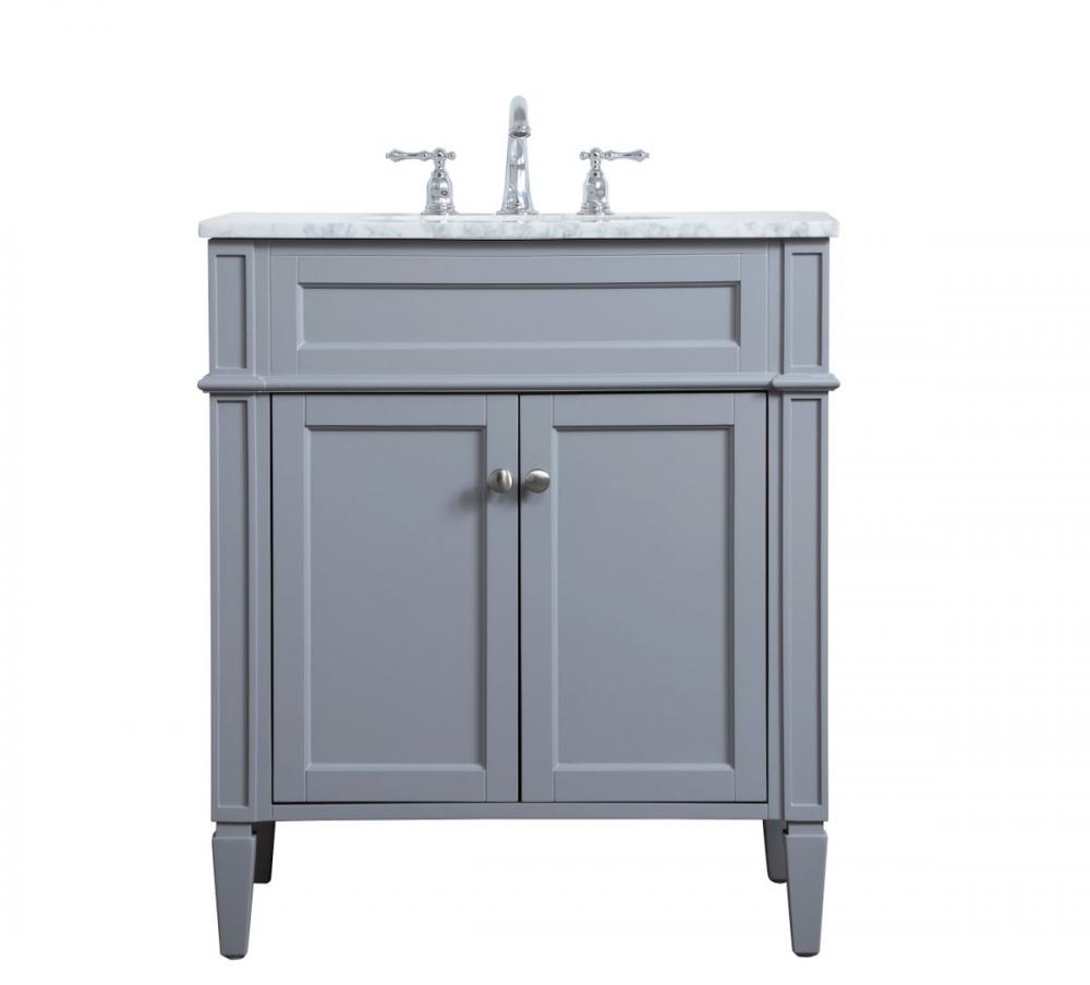 30 Inch Single Bathroom Vanity in Grey