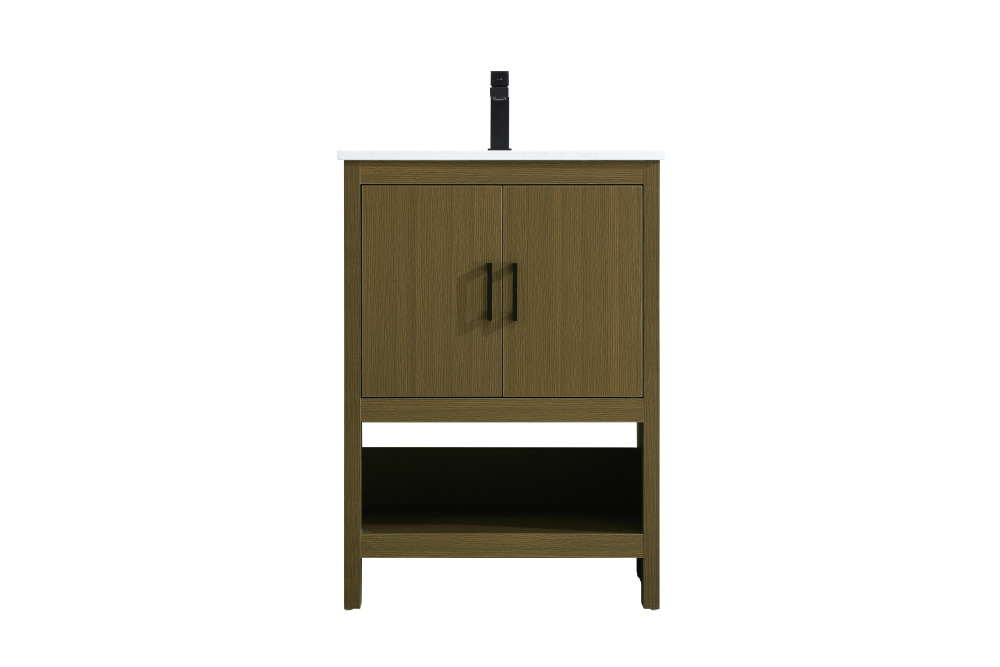Ira 24 inch Single Bathroom Vanity in Chestnut Brown