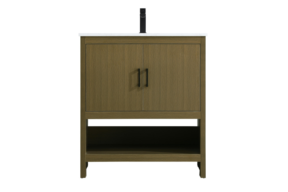 Ira 30 inch Single Bathroom Vanity in Chestnut Brown