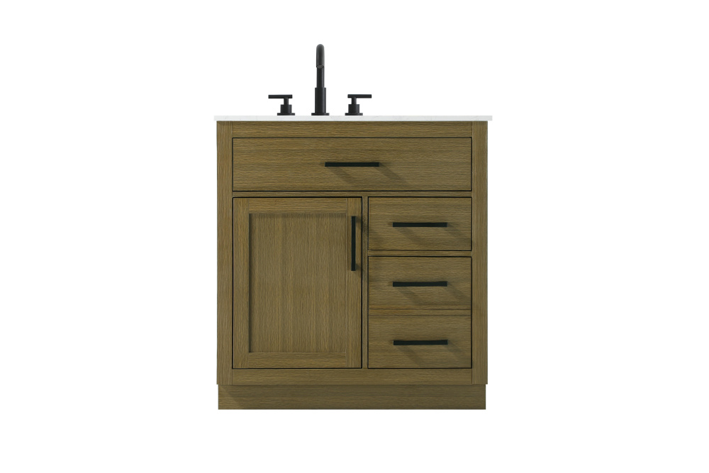Alden 32 inch Single Bathroom Vanity in Chestnut Brown
