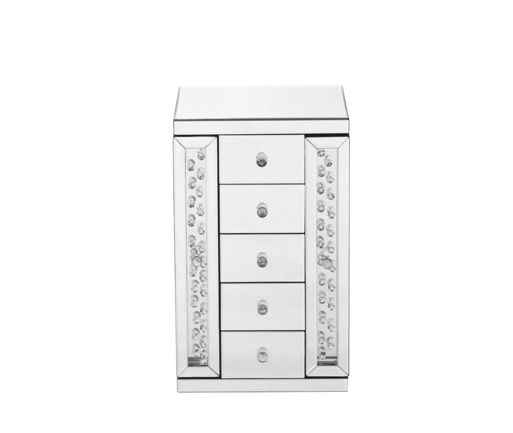 Sparkle 12 in. Contemporary Crystal Jewelry box in Clear