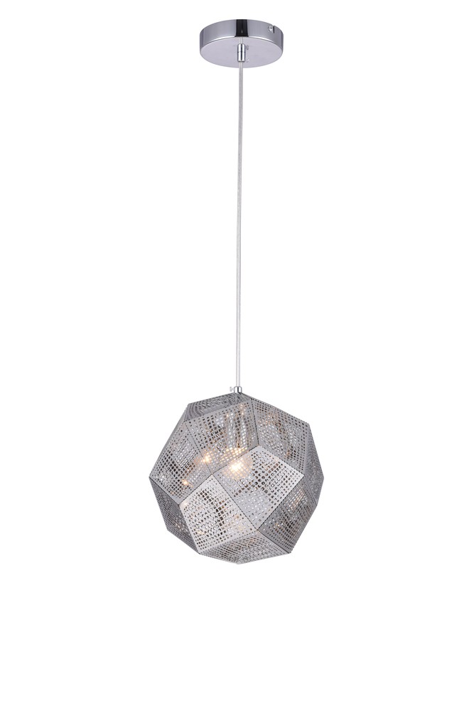 Kronos 1 Light Chrome Pendant