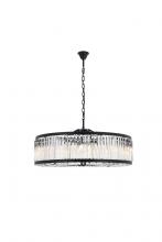 Elegant 1203G43MB/RC - Chelsea 10 Light Matte Black Chandelier Clear Royal Cut Crystal