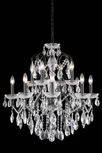 Elegant 2016D28DB/SS - St. Francis 12 light Dark Bronze Chandelier Clear Swarovski® Elements Crystal