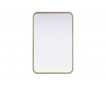 Elegant MR8A2030BRA - Contour Metal Rectangle Mirror 20x30 in Brass