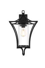 Elegant OD311W21BK - Belgrade 12 inch Outdoor Wall sconce in Black