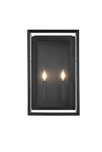 Elegant OD355W20BK - Etting 12 inch Outdoor Wall sconce in Black