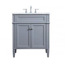 Elegant VF12530GR - 30 Inch Single Bathroom Vanity in Grey