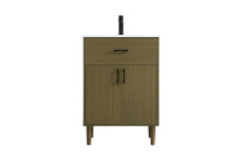 Elegant VF25024MCB - Chandler 24 inch Single Bathroom Vanity in Chestnut Brown