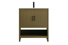 Elegant VF25230MCB - Ira 30 inch Single Bathroom Vanity in Chestnut Brown