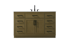 Elegant VF29754MCB - Alden 54 inch Single Bathroom Vanity in Chestnut Brown