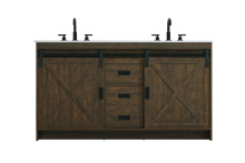 Elegant VF90560DEX - Austin 60 inch Double Bathroom Vanity in Expresso