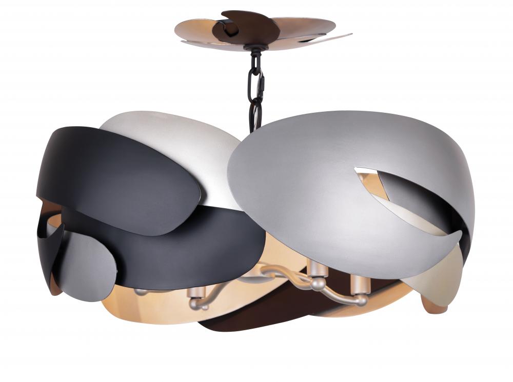 METALO MISTO - 4 LIGHTS SEMI FLUSH MOUNT