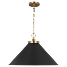 Visual Comfort & Co. Studio Collection CP1311MBKBBS - Wellfleet Wide Cone Pendant