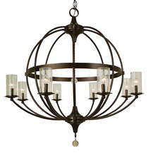 Framburg 1078 PN - 8-Light Polished Nickel Compass Foyer Chandelier