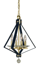 Framburg 4924 PN/MBLACK - 4-Light Polished Nickel/Matte Black Ice Mini Chandelier