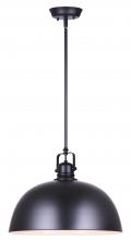 Canarm IPL222B01BK16 - Polo, IPL222B01BK16, MBK Color, 1 Lt 16" Rod Pendant, 100W Type A, 16" W x 15 - 63" H